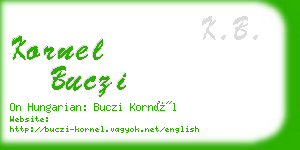 kornel buczi business card